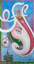 Indian lord Ganesh water colour painting