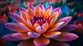 Indian lotus flower with the intricate pattern