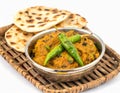 Indian lunch food Besan Mirchi