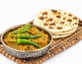 Indian lunch food Besan Mirchi