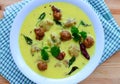 Indian main course- kadi pakoda Royalty Free Stock Photo