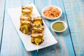 Indian malai paneer tikka or barbecue cheese cottage