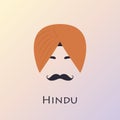 Indian man character.