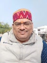 INDIAN MAN WITH KULLU CAP Royalty Free Stock Photo