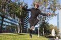 Indian man posing in an urban context. Royalty Free Stock Photo