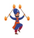 indian man practicing gatka Royalty Free Stock Photo