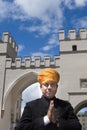 Indian man with turban in Munich, Indic man with puggree