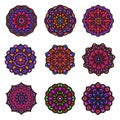 Indian mandala art with beautiful color and circular floral ornament Royalty Free Stock Photo