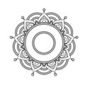 Indian mandala - flower style round moroccan pattern Royalty Free Stock Photo