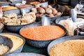 Indian Marketstall selling ingredients Royalty Free Stock Photo