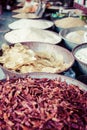 Indian Marketstall selling ingredients Royalty Free Stock Photo