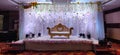 Indian marriage reception ceremony stage decoration