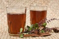 Indian Masala Chai black tea, traditional Tulsi herbal tea beverage with or without milk Royalty Free Stock Photo