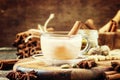 Indian masala tea, rustic style, selective focus Royalty Free Stock Photo