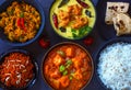 Indian Punjabi cuisine platter buffet Royalty Free Stock Photo