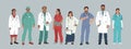 Indian Medics. Medical Characters. Doctors and nurses round portraits, team of doctors concept, medical office or