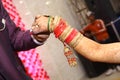 Indian mem Indian girl in hand hold the hand for men Indian girl
