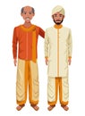 Indian men avatar cartoon character
