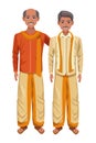 Indian men avatar cartoon character Royalty Free Stock Photo