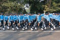 Indian military force marching past at Kolkata, India