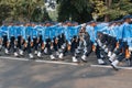 Indian military force marching past at Kolkata, India