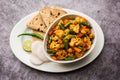 Indian Mix Veg or Mixed Vegetable recipe served in a bowl with chapati