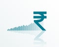 indian money rupee sign background key to economic prosperity