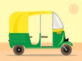 Indian motor rickshaw car.