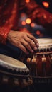 Indian music instrument named tabla, AI Royalty Free Stock Photo