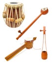 Indian musical instruments Royalty Free Stock Photo