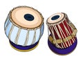 Indian musical instruments - Tabla Royalty Free Stock Photo