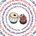 Indian musical instruments - Tabla Royalty Free Stock Photo