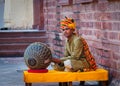 Indian musician playing musical instruments