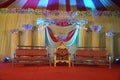 Indian Muslim marriage stage with flower decoration