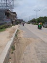 This is Indian National Highway Street Near Varanasi City Royalty Free Stock Photo