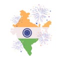 Indian national holiday 2D vector isolated illustration