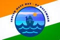 Indian Navy Day 04 December wishes greeting card