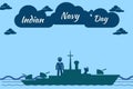 Indian Navy Day 04 December wishes greeting card