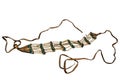 Indian necklace made of shells, turquoise and leather stripes