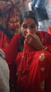 Indian and Nepali wedding, a grieving bride`s mother is crying for her daughter to leave their home