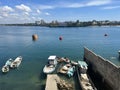 Indian ocean fishing near Old Town in Mombasa Kenya, Africa