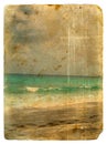 Indian Ocean, Seychelles. Old postcard. Royalty Free Stock Photo