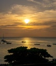 Indian ocean sunset Stone Town Unguja Zanzibar Island Tanzania Africa