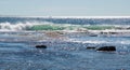 Indian Ocean Swell at Blue Holes Beach Royalty Free Stock Photo