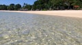 Indian Ocean tide at Nusa Dua beach in Bali Indonesia