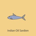 indian oil sardien 2 colored line icon. Simple purple and gray element illustration. indian oil sardien concept outline symbol des