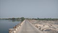 Indian old bridge water vs drought in village bhima river