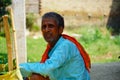 indian old man closeup face image