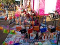 an indian old woman selling toys at street shop in india January 2020 Royalty Free Stock Photo