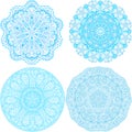 Indian ornament, kaleidoscopic floral Royalty Free Stock Photo
